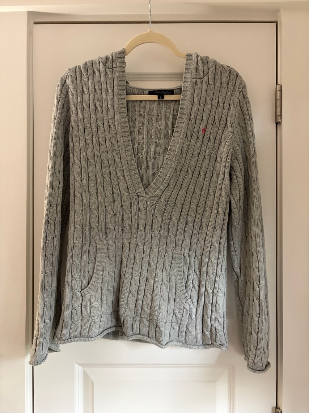 💙 Pierri New York Light Gray Cable Knit Sweater